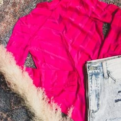 Shop Iris Basic Trinity Hot Pink Body Suit