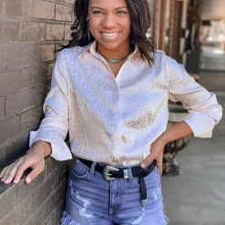 Gypsy Waltz Salado Top In Cream Clothing