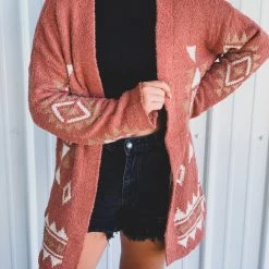 Very J Clothing The Schertz Cardigan In Rust 18 Very J Clothing The Schertz Cardigan In Rust