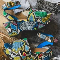 Gypsy Waltz Shoes Clarksville Colorful Snake Wedges