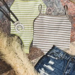 Gypsy Waltz Katy Striped Body Suit (2 Colors)