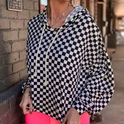 HYFYVE SCREENBUSTER Black Checkered Hoodie