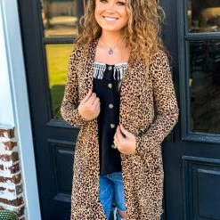 Zenana DAILY DEAL Leopard Print Cardigan Special Daily Deals