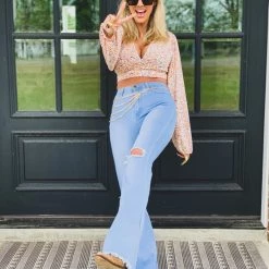 Gypsy Waltz Clothing Distressed Ropesville MAGIC Bell Bottoms (S-3X)