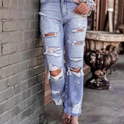 Gypsy Waltz Bayside Vintage Distressed Jean Clothing