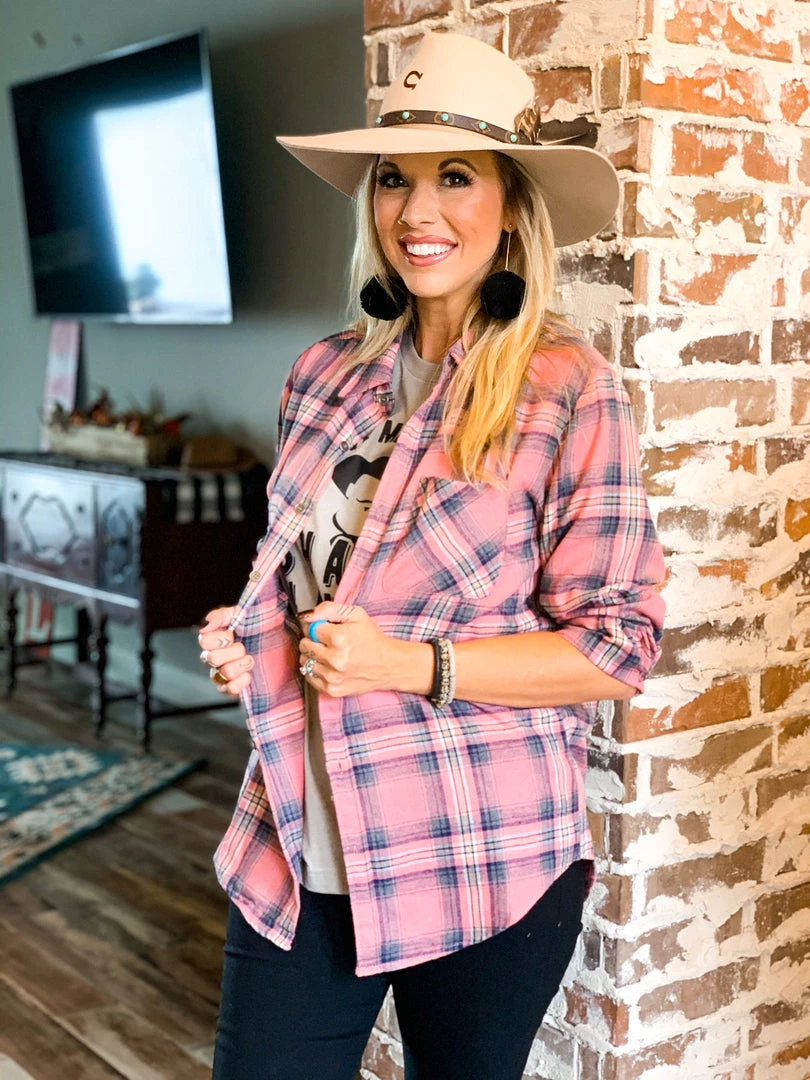 La Mel The Rose City Flannel In Pink Clearance 6 La Mel The Rose City Flannel In Pink Clearance