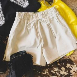 Gypsy Waltz Runge Shorts In White Clothing
