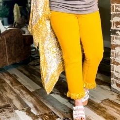 L&B Clearance The Fort Stockton Paants In Mustard