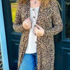 Zenana DAILY DEAL Leopard Print Cardigan Special Daily Deals
