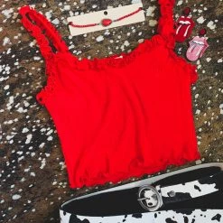 Heart And Hips The Palmview Tank Topp In Red