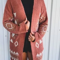 Very J Clothing The Schertz Cardigan In Rust 21 Very J Clothing The Schertz Cardigan In Rust