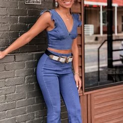 Gypsy Waltz Aldine Denim Two Piece Set Clothing