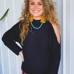 Miss Sparkling Clothing The Tioga Sweater In Black 21 Miss Sparkling Clothing The Tioga Sweater In Black