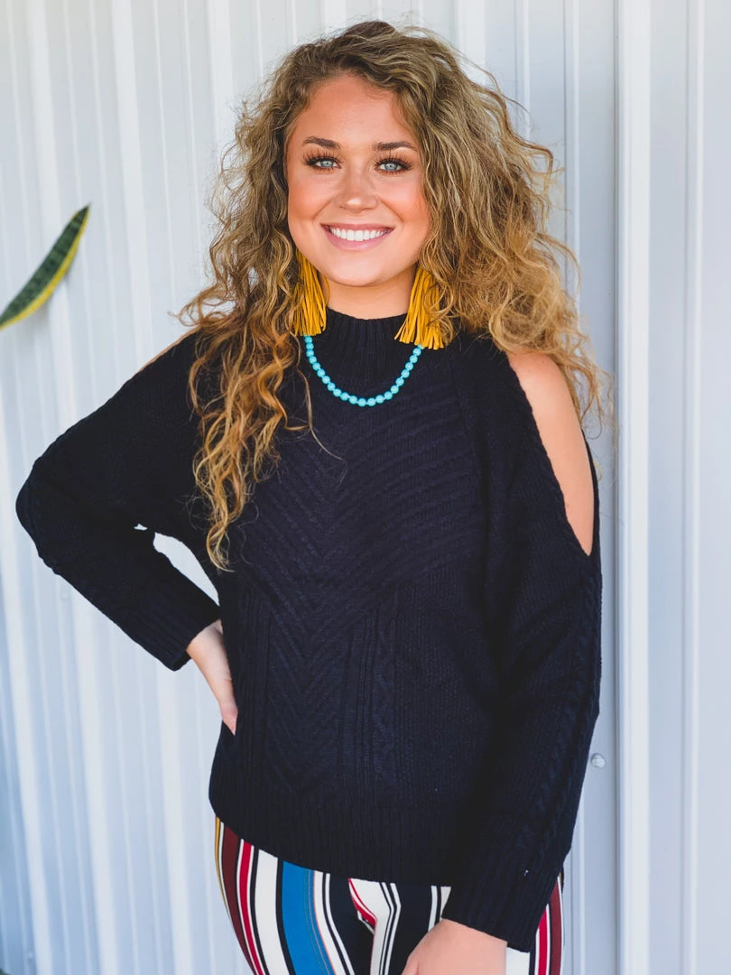 Miss Sparkling Clothing The Tioga Sweater In Black 11 Miss Sparkling Clothing The Tioga Sweater In Black