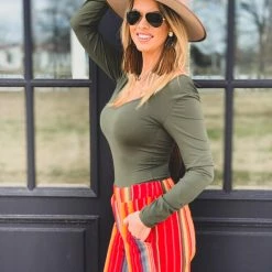 Capella Tops The Stonewall Body Suit In Olive