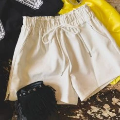 Gypsy Waltz Runge Shorts In White Clothing