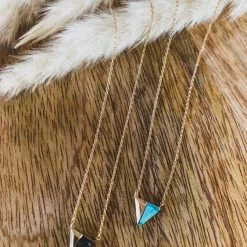 Urbanista SCREENBUSTER Gold Triangle Ncklce With Stone (2 Colors) Special Daily Deals