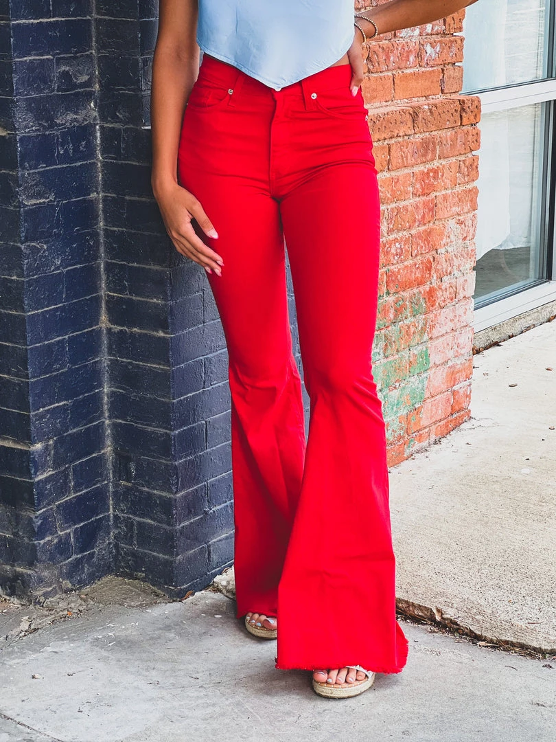 GJG New Shenandoah Bell Bottoms In Red 3 GJG New Shenandoah Bell Bottoms In Red