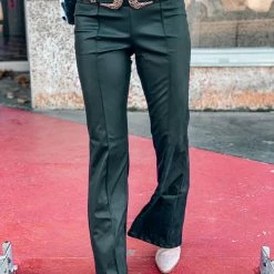 Canvas Clothing The Lancaster Flare Pants In Black