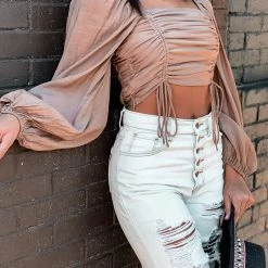 HYFYVE The Inez Top In Mocha