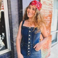 Gypsy Waltz New Rollingwood Button Down Denim Jumpsuit