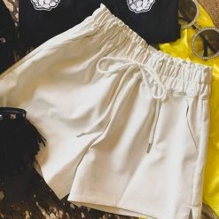 Gypsy Waltz Runge Shorts In White Clothing