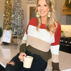 Blue Age The Roscoe Sweaterr In Rose Red Clearance