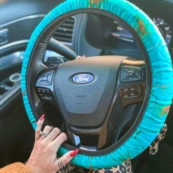 Lace Cactus SCREENBUSTER Turquoise Steering Wheel Cover Special Daily Deals