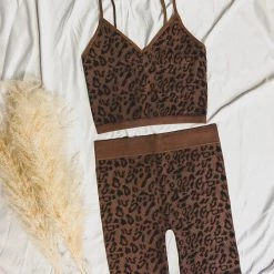 Gypsy Waltz Fairfield Leopard Cami Crop Top New