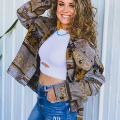 La Miel Clothing The Abilene Shacket In Mustard 30 La Miel Clothing The Abilene Shacket In Mustard