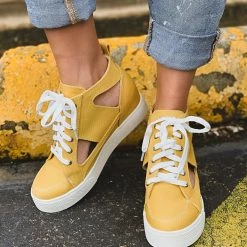 Very G The Edgewood Sneaker In Mustard Shoes