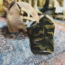 Gypsy Waltz Accessories Blossom Criss Cross Cap In Camo (2 Colors)