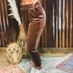 Better Be Special Daily Deals SCREENBUSTER Velvet Joggrs In Brown