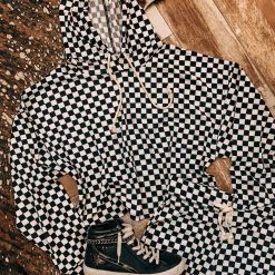 HYFYVE SCREENBUSTER Black Checkered Hoodie