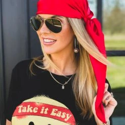 Cap Zone SCREENBUSTER Wild Rag Head Scarf In Red Special Daily Deals