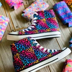Miami Shoe The Fredericksburg Rainbow Leopard Hi-Top Sneaker Clearance