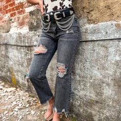 Gypsy Waltz Clothing Medina Vintage Black Distressed Jeans