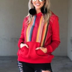Gypsy Waltz Clearance The Ennis Hoodie In Red (S-3x)