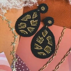 Bosuk Jewelry Temple Earring In Black