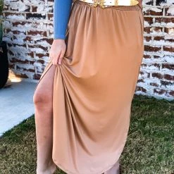 Ninexis The Fulton Skirt In Camel Clothing