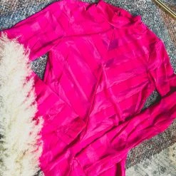 Shop Iris Basic Trinity Hot Pink Body Suit