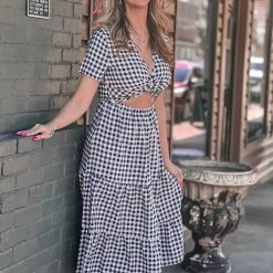 Gypsy Waltz La Porte Checkered Gingham Dress Clothing