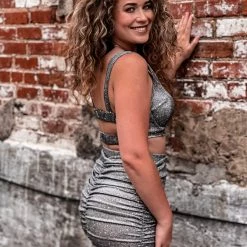 Gypsy Waltz New Princeton Glitter Two Piece Set In Silver 21 Gypsy Waltz New Princeton Glitter Two Piece Set In Silver