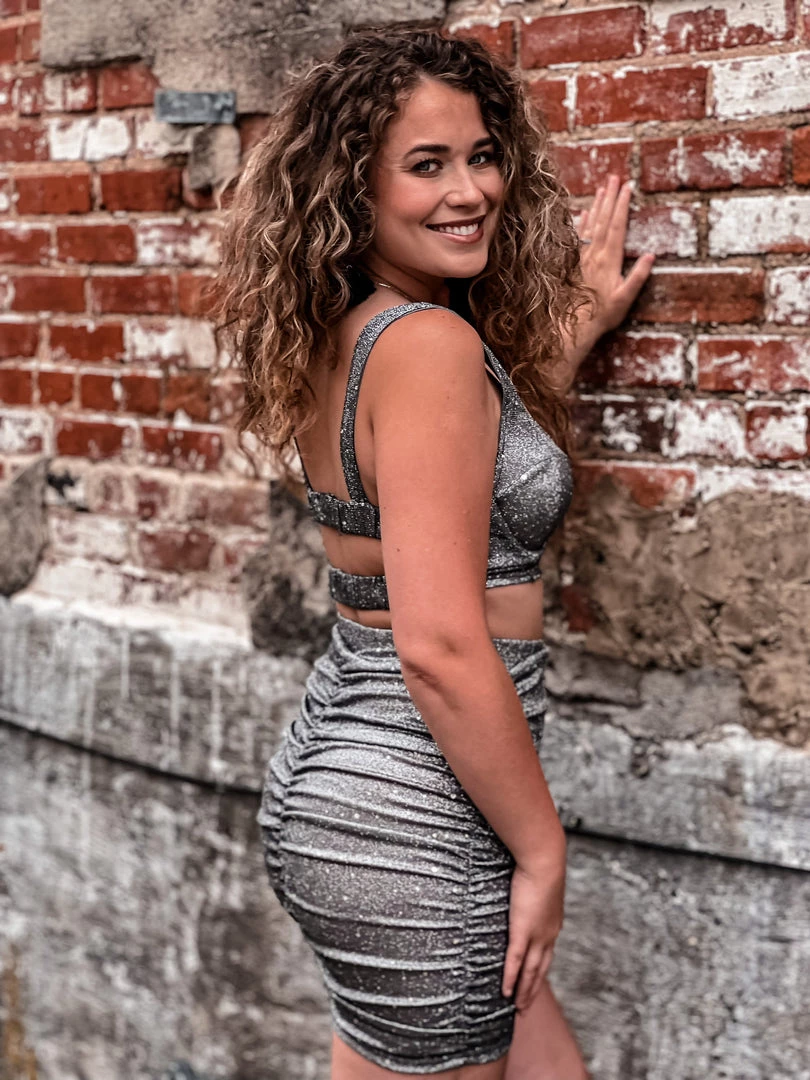 Gypsy Waltz New Princeton Glitter Two Piece Set In Silver 9 Gypsy Waltz New Princeton Glitter Two Piece Set In Silver