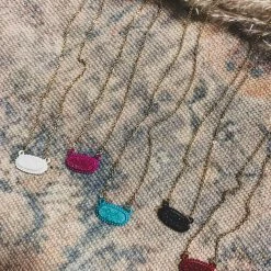 Bosuk Jewelry Special Daily Deals DAILY DEAL Red Druzy Stone Ncklce