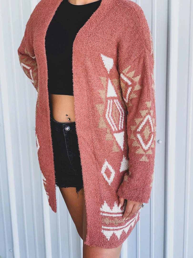 Very J Clothing The Schertz Cardigan In Rust 4 Very J Clothing The Schertz Cardigan In Rust