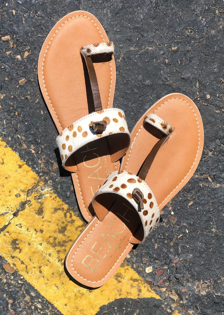 Matisse Footwear Clearance The Miami Sandl In Brown Spot Cowhide 3 Matisse Footwear Clearance The Miami Sandl In Brown Spot Cowhide