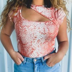 Fantastic Fawn The Killeen Body Suit In Rust Tops