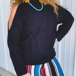 Miss Sparkling Clothing The Tioga Sweater In Black 16 Miss Sparkling Clothing The Tioga Sweater In Black