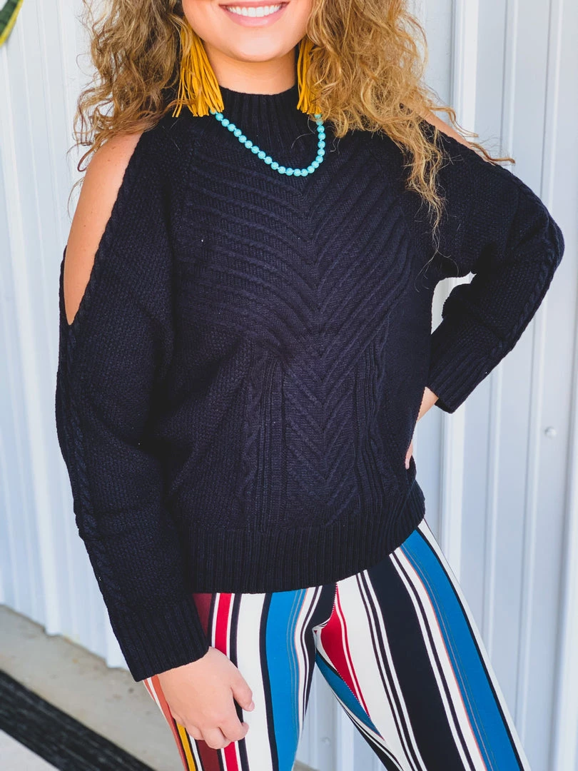 Miss Sparkling Clothing The Tioga Sweater In Black 6 Miss Sparkling Clothing The Tioga Sweater In Black